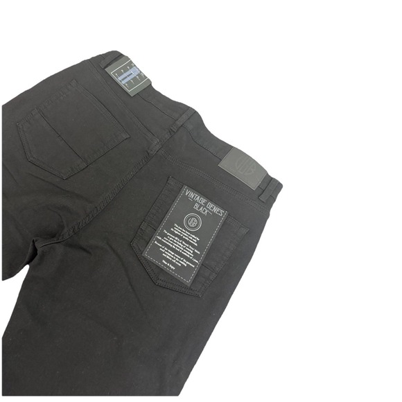 VGB Vintage Genes Black Men's Slim Fit Comfort Black Denim Jeans W36X30L New - Picture 7 of 11
